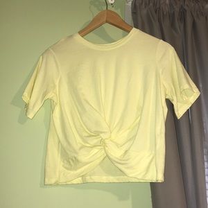 FOREVER 21 Pale Yellow Crop Top